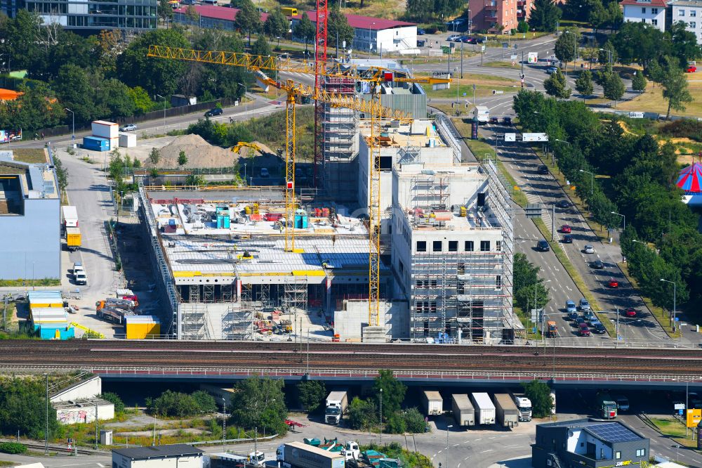 Luftaufnahme Karlsruhe - Hauptfeuerwache in Karlsruhe im Bundesland Baden-Württemberg, Deutschland