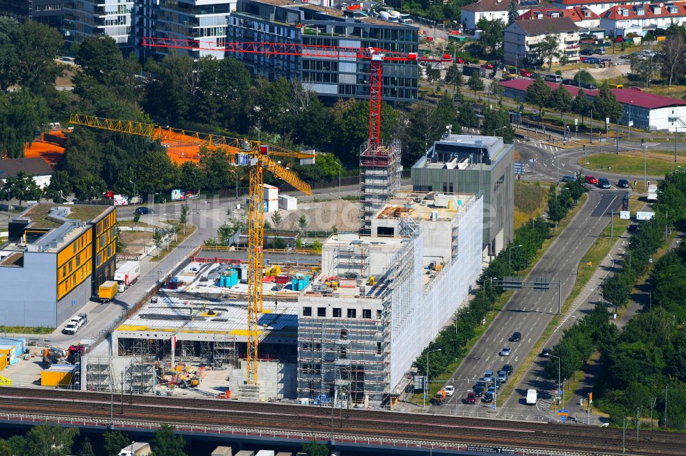 Luftaufnahme Karlsruhe - Hauptfeuerwache in Karlsruhe im Bundesland Baden-Württemberg, Deutschland