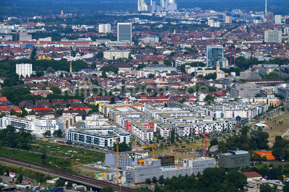 Luftbild Karlsruhe - Hauptfeuerwache in Karlsruhe im Bundesland Baden-Württemberg, Deutschland