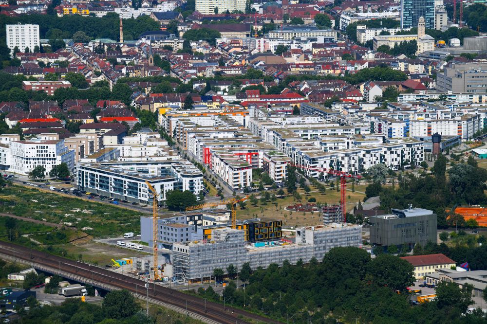 Luftaufnahme Karlsruhe - Hauptfeuerwache in Karlsruhe im Bundesland Baden-Württemberg, Deutschland