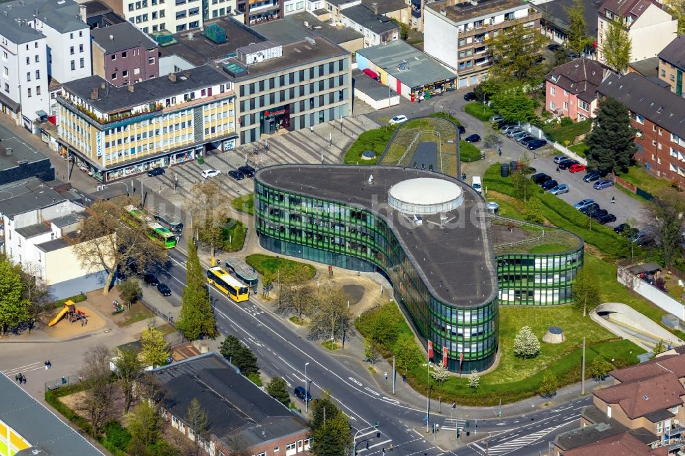 Luftaufnahme Oberhausen - Hauptgebäude - Hauptstelle der Sparkasse an der Wörthstraße in Oberhausen im Bundesland Nordrhein-Westfalen, Deutschland