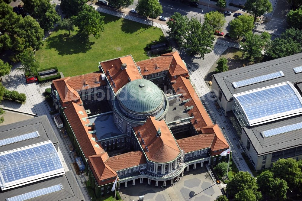 Luftaufnahme Hamburg - Hauptgebäude der Universität Hamburg an der Edmund-Siemers-Allee in Hamburg