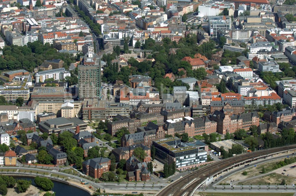 Luftaufnahme Berlin - Hauptgelände der Berliner Charite