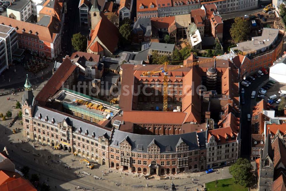 Luftbild Erfurt - Hauptpost-Areal in Erfurt