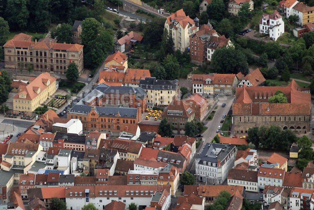 Luftbild Eisenach - Hauptpost und Museum in der Predigerkirche in Eisenach im Bundesland Thüringen