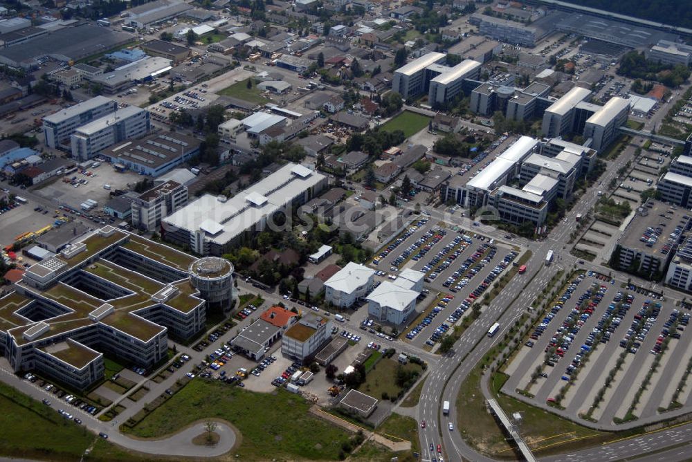 Luftaufnahme Walldorf - Hauptquartier und umgebendes Gelände der SAP AG in Walldorf