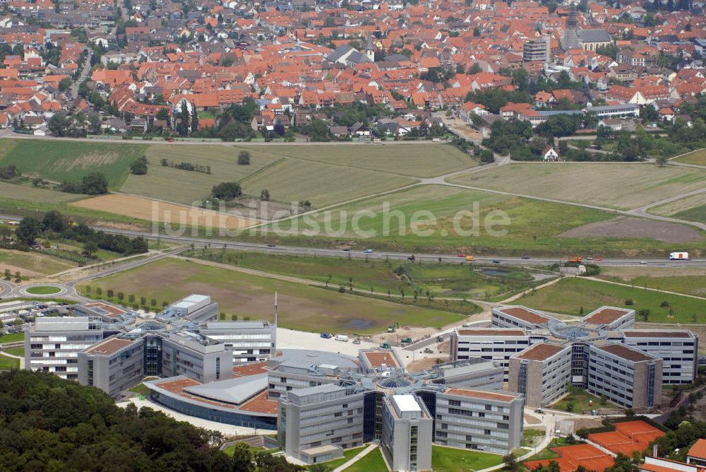 Luftbild Walldorf - Hauptquartier und umgebendes Gelände der SAP AG in Walldorf