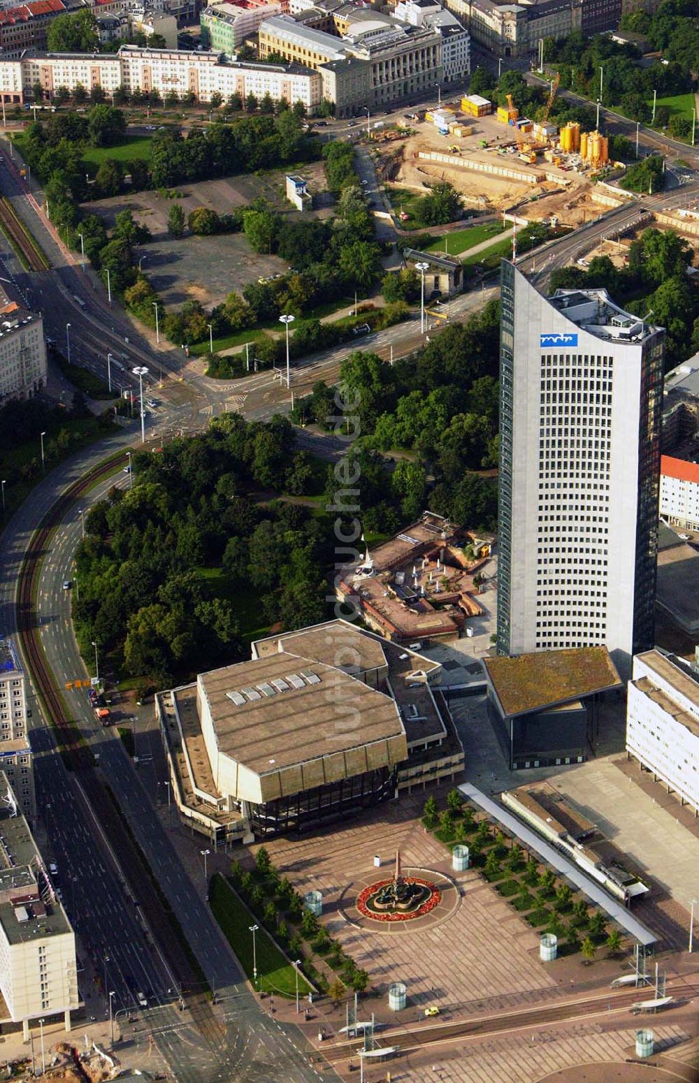 Leipzig aus der Vogelperspektive: Hauptsitz des Mitteldeutschen Rundfunks (MDR)