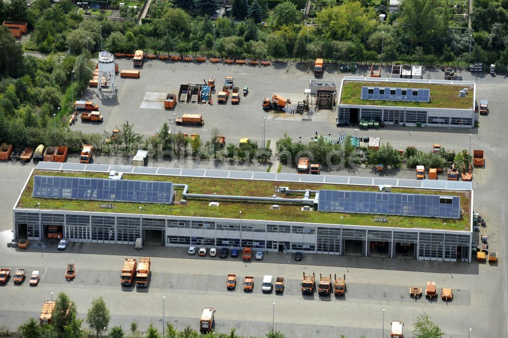 Leipzig Paunsdorf von oben - Hauptsitz der Stadtreinigung Leipzig, Sachsen