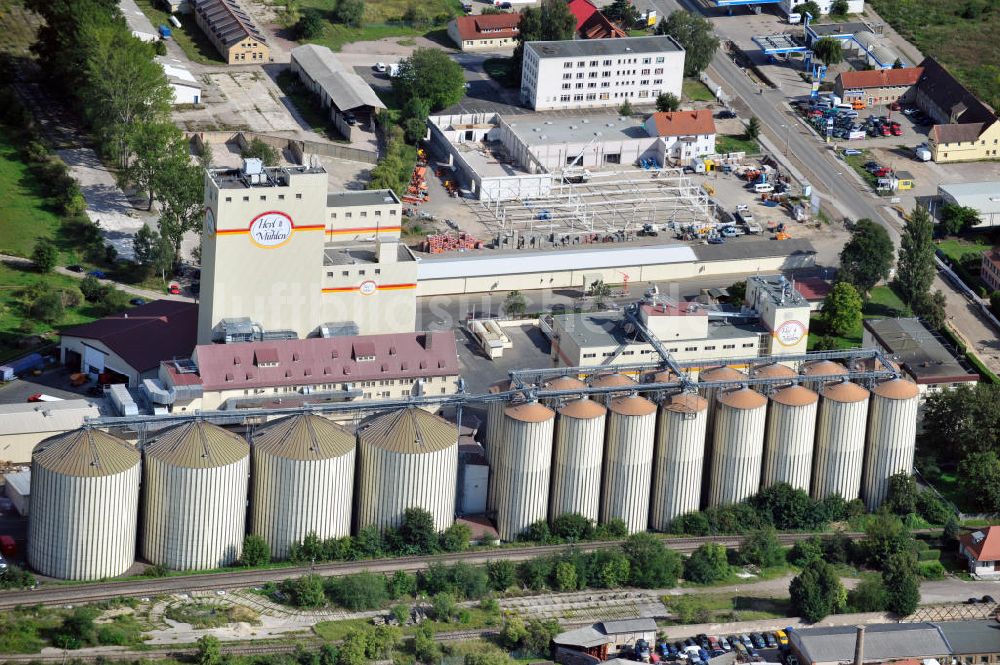 Luftaufnahme - Hauptsitz des Unternehmens Heyl Mühlen in Bad Langensalza, Thüringen