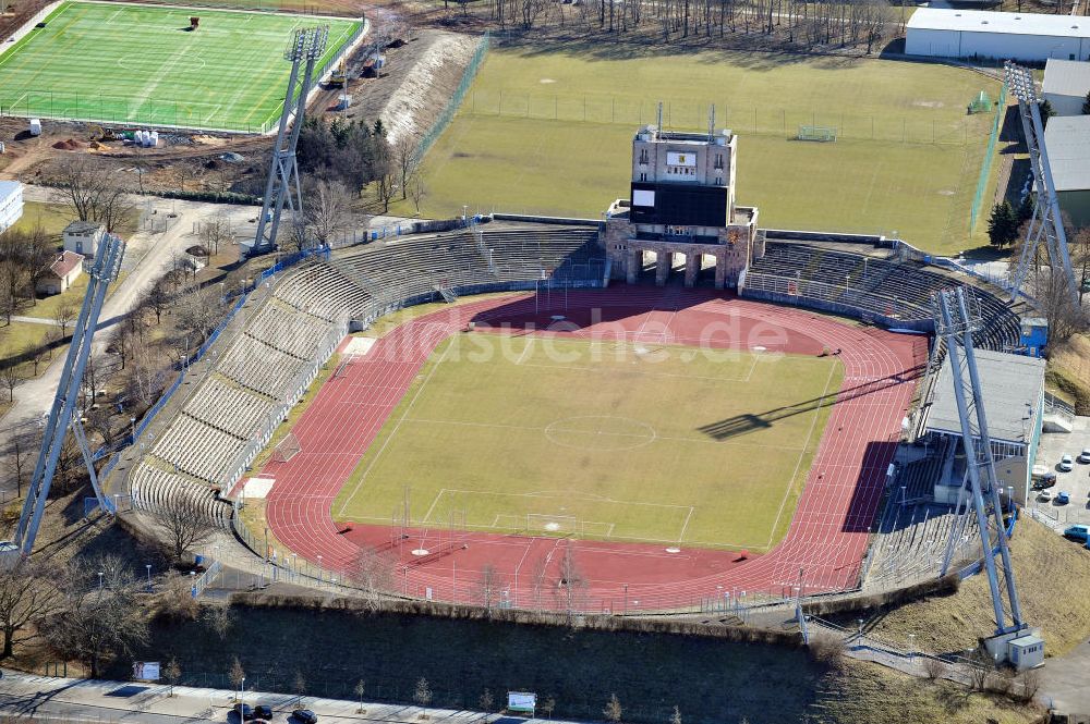 Chemnitz von oben - Hauptstadion des Sportforums in Chemnitz