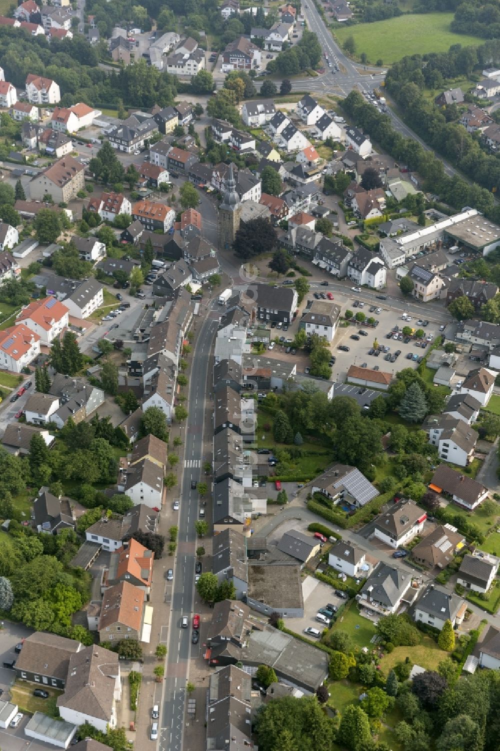 Luftaufnahme Sprockhövel - Hauptstraße von Niedersprockhövel Stadtteil von Sprockhövel in Nordrhein- Westfalen