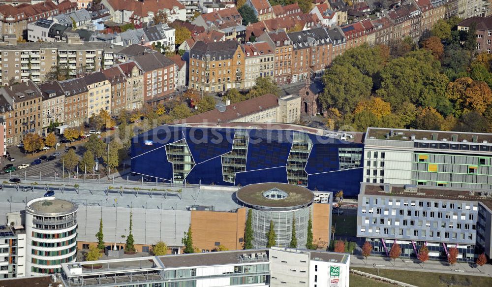 Karlsruhe aus der Vogelperspektive: Hauptverwaltung der Volksbank Karlsruhe eG