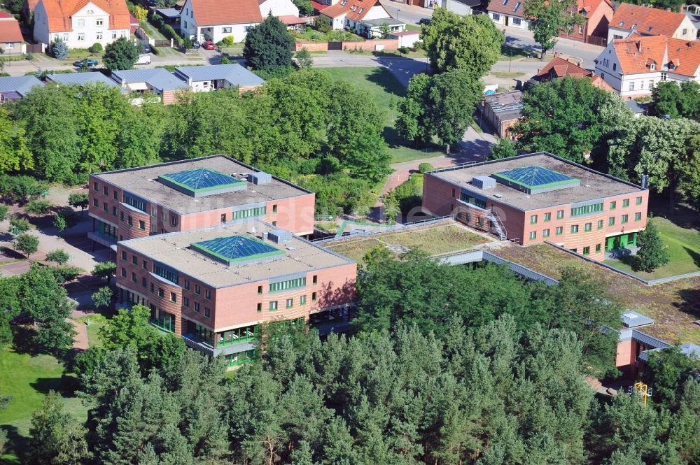 Bad Wilsnack von oben - Haus der Arbeitssicherheit in Bad Wilsnack im Bundesland Brandenburg