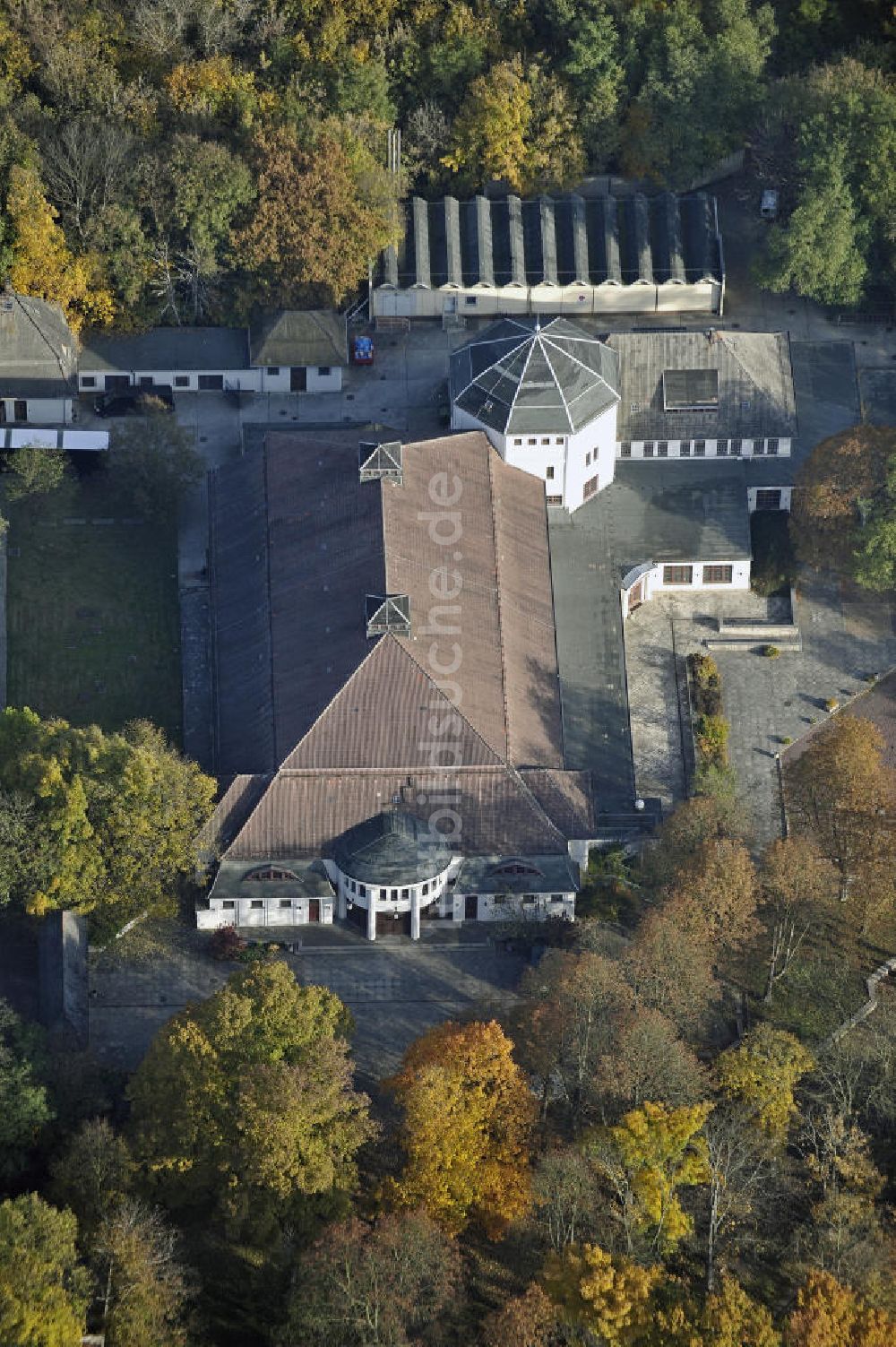 Luftaufnahme Leipzig - Haus Auensee Leipzig im Herbst