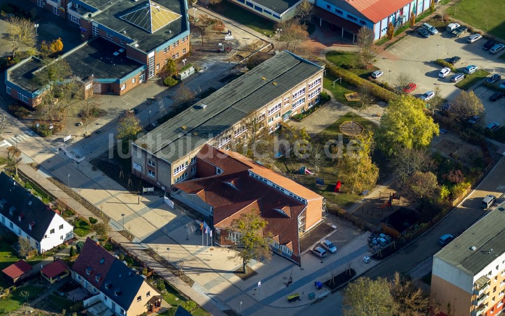 Rechlin aus der Vogelperspektive: Haus des Gastes in Rechlin im Bundesland Mecklenburg-Vorpommern