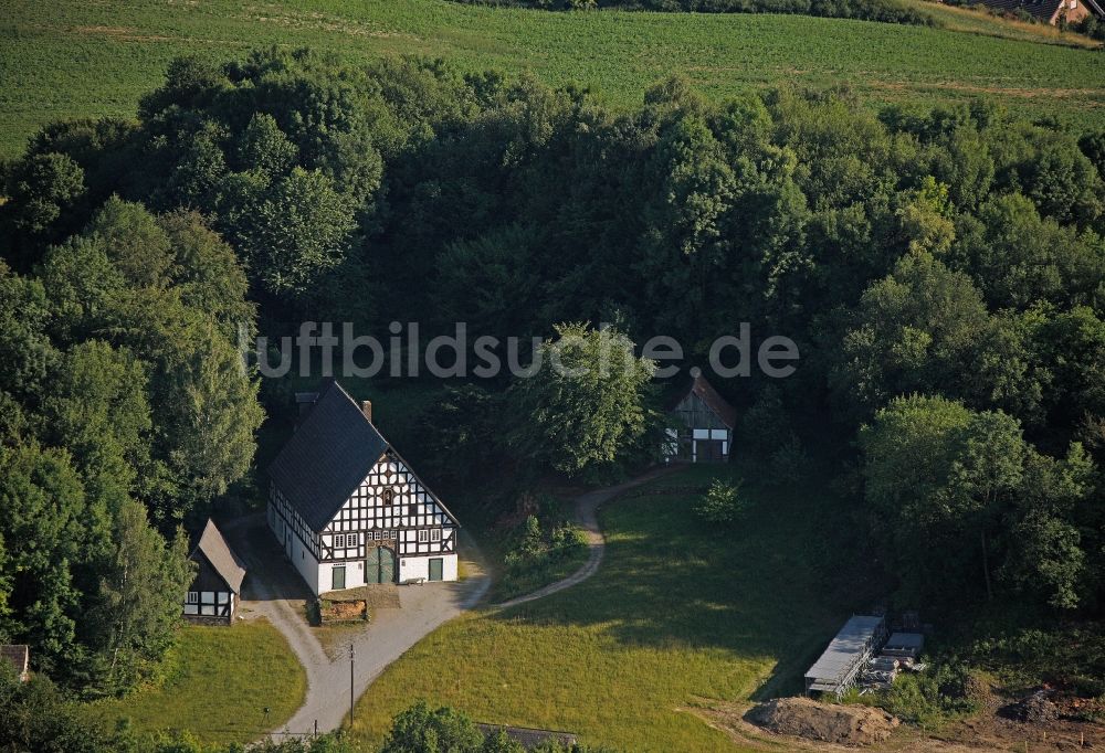 Detmold aus der Vogelperspektive: Haus im LWL-Freilichtmuseum Detmold im Bundesland Nordrhein-Westfalen