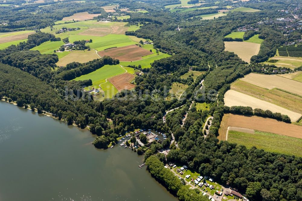 Luftaufnahme Essen - Haus Scheppen am Südufer des Baldeneysee in Essen im Bundesland Nordrhein-Westfalen