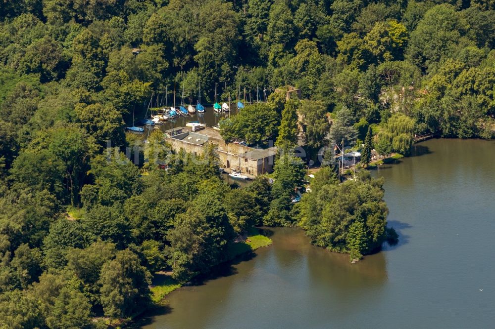 Luftbild Essen - Haus Scheppen am Südufer des Baldeneysee in Essen im Bundesland Nordrhein-Westfalen