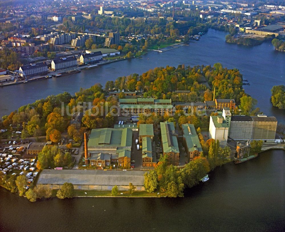 Berlin von oben - Havel-Insel Eiswerder in Berlin, Deutschland