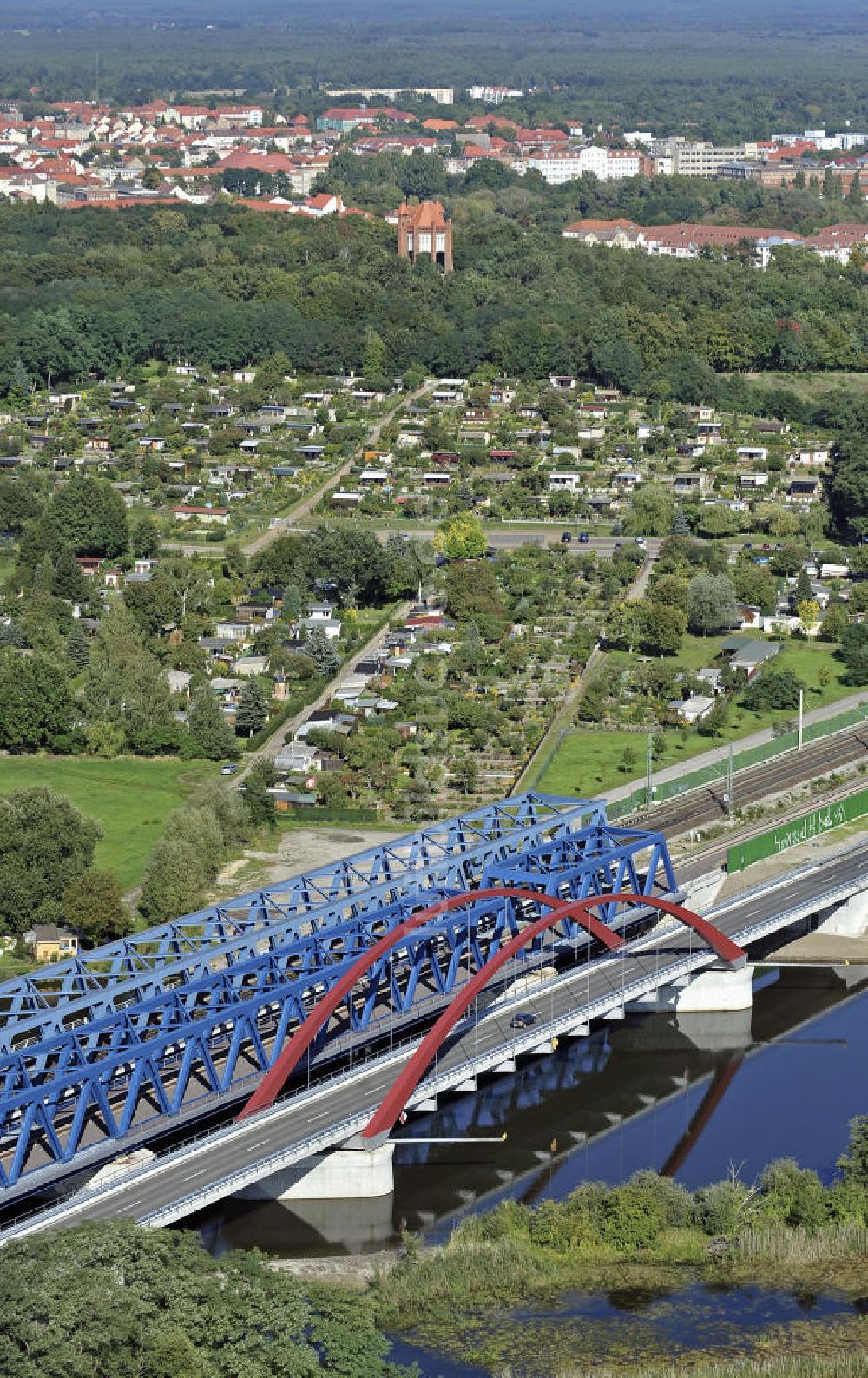 Luftbild Rathenow - Havelbrücke Rathenow