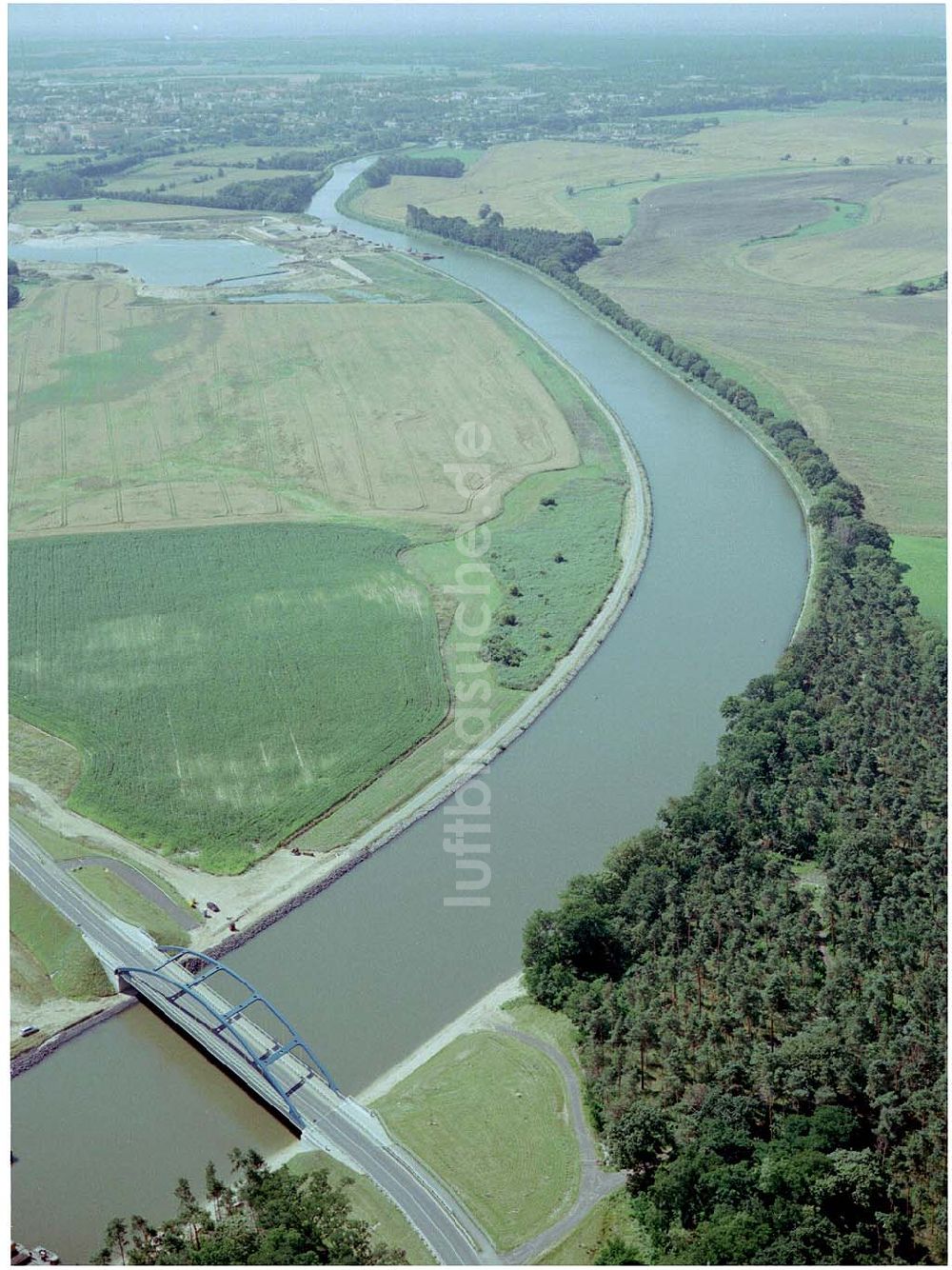 Luftaufnahme Burg - Havelkanal bei Burg