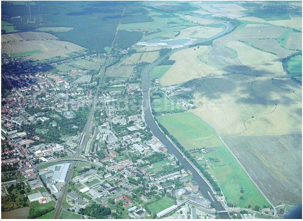 Luftaufnahme Burg - Havelkanal bei Burg