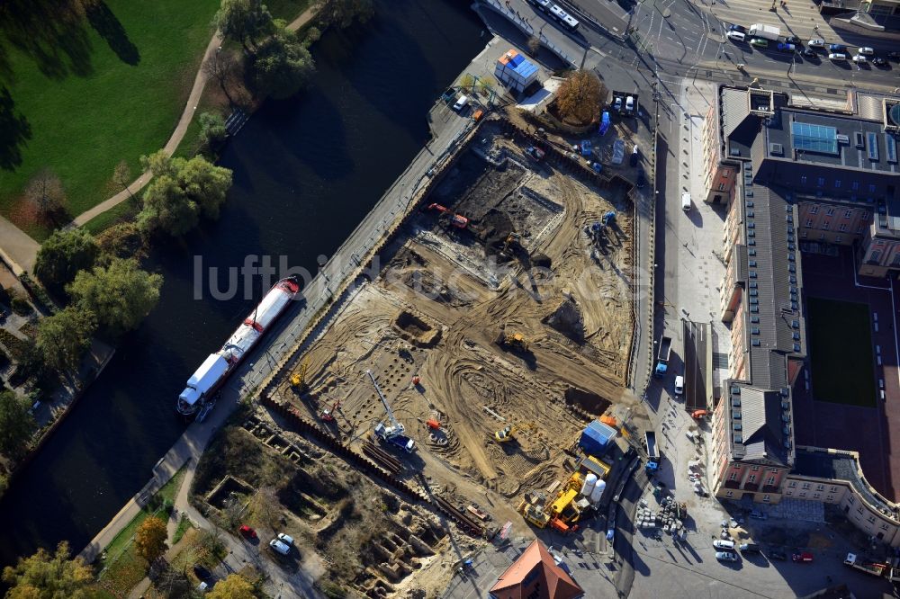 Potsdam von oben - Haveluferbebauung in Potsdam im Bundesland Brandenburg