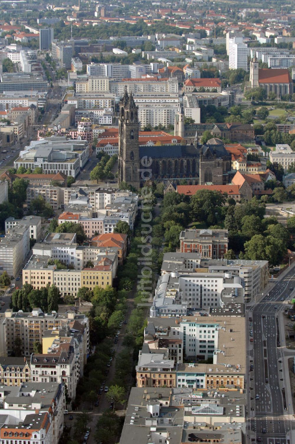 Luftaufnahme Magdeburg - Hegelstrasse mit Dom in der Magdeburger Altstadt