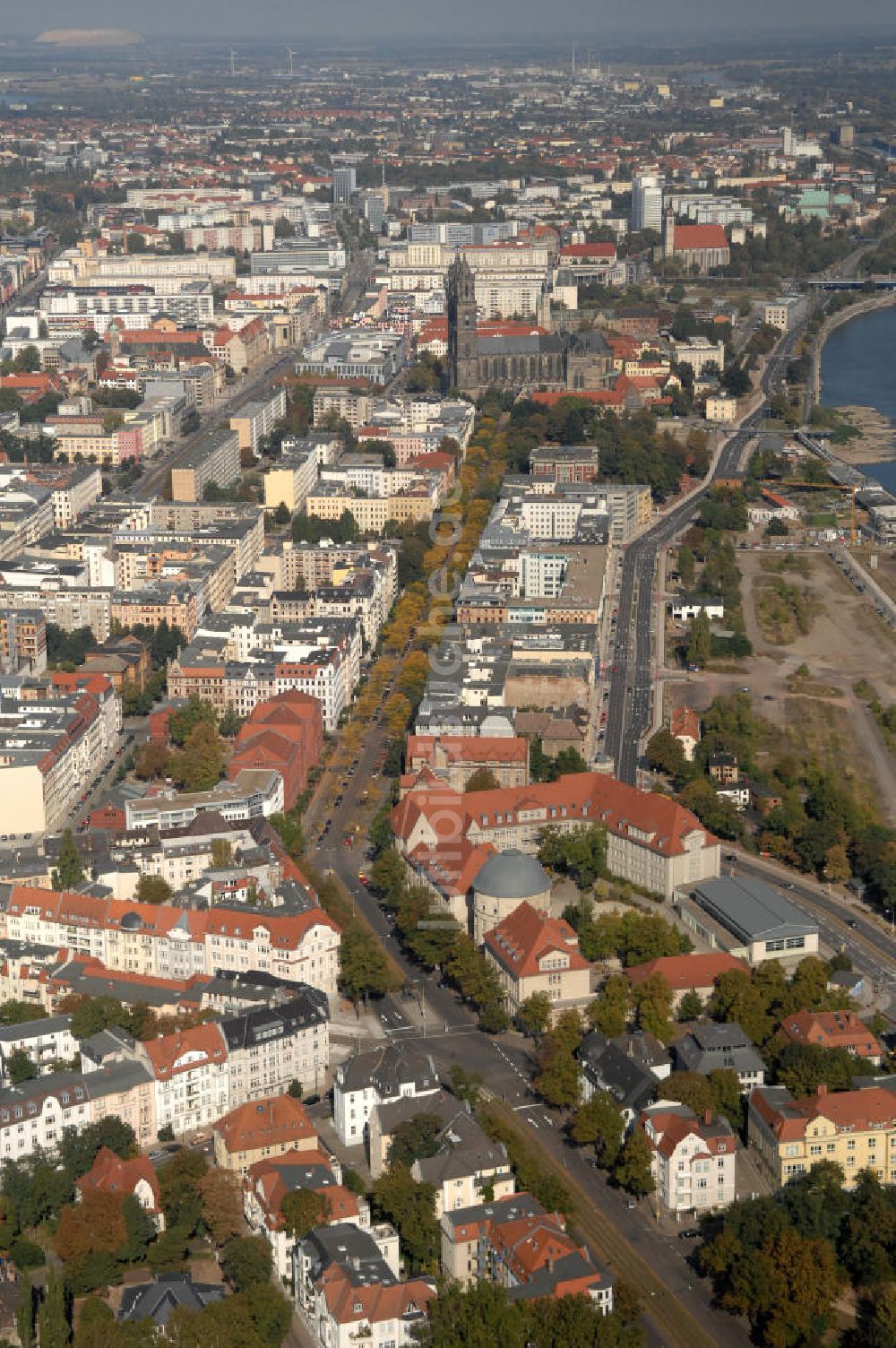 Luftbild Magdeburg - Hegelstraße in der Magdeburger Altstadt