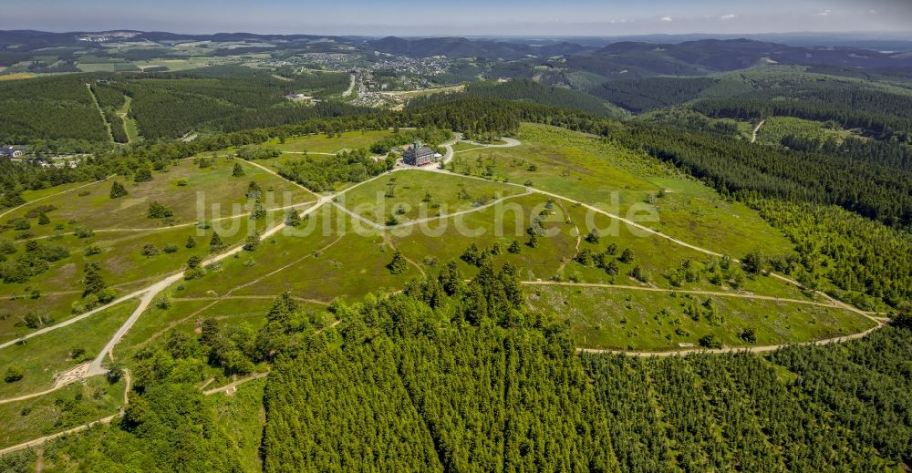 Luftbild Winterberg - Heidelandschaft im Gebirgszug des Kahler Asten in Winterberg im Bundesland Nordrhein-Westfalen