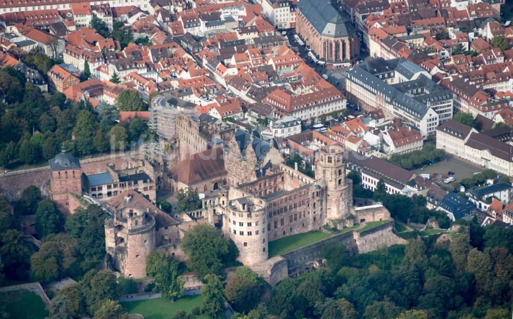 Luftaufnahme Heidelberg - Heidelberg und Schloss im Bundesland Baden-Württemberg