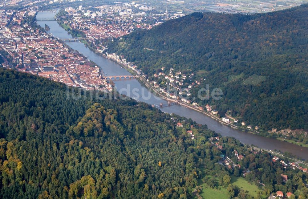 Luftaufnahme Heidelberg - Heidelberg und Schloss im Bundesland Baden-Württemberg