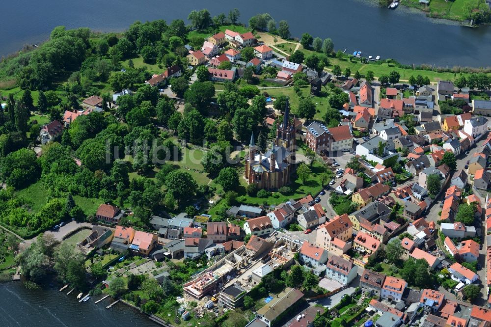 Luftbild Werder Havel - Heilig-Geist- Kirche in Werder im Bundesland Brandenburg