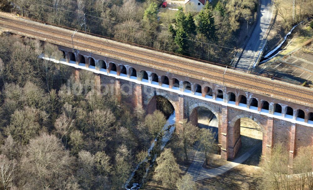 Waldheim von oben - Heiligenborner Viadukt in Waldheim