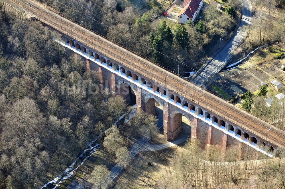 Waldheim aus der Vogelperspektive: Heiligenborner Viadukt in Waldheim