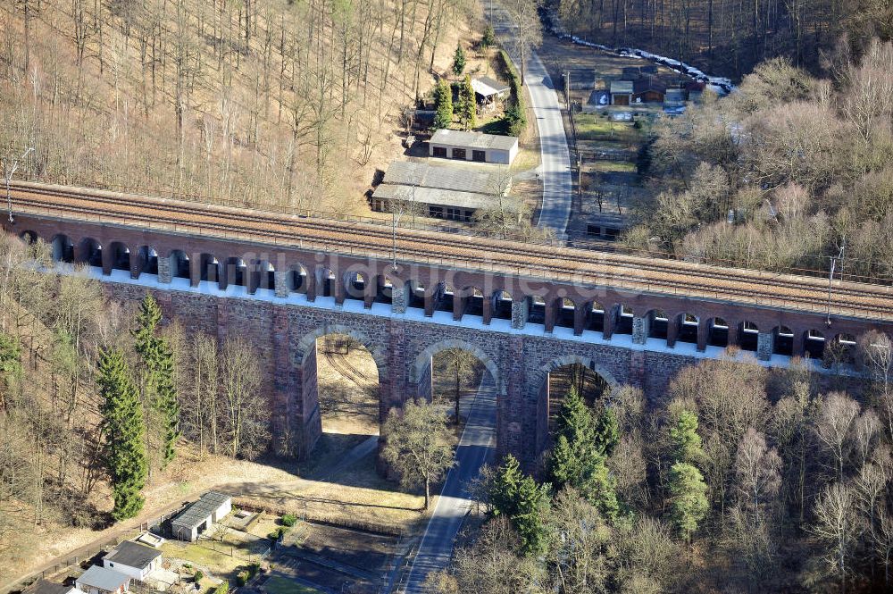 Waldheim von oben - Heiligenborner Viadukt in Waldheim