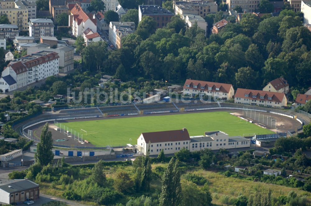 Magdeburg aus der Vogelperspektive: Heinrich-Germer-Stadion in Magdeburg-Sudenburg