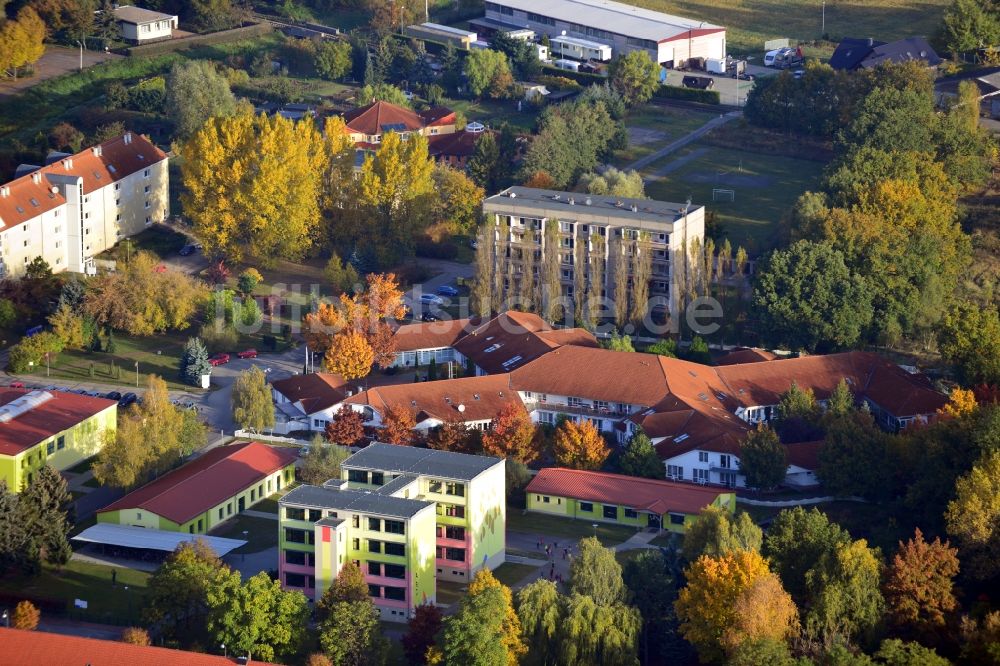 Luftaufnahme Tangerhütte - Heinrich-Rieke-Grundschule in Tangerhütte im Bundesland Sachsen-Anhalt