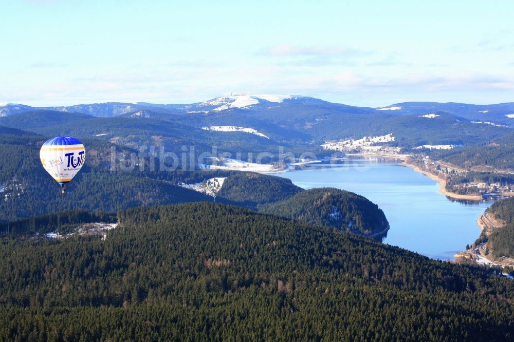 Luftaufnahme Schluchsee - Heißluftballon beim Schluchsee im Schwarzwald