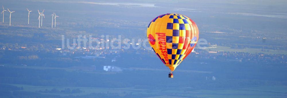 Cottbus aus der Vogelperspektive: Heißluftballon über Cottbus