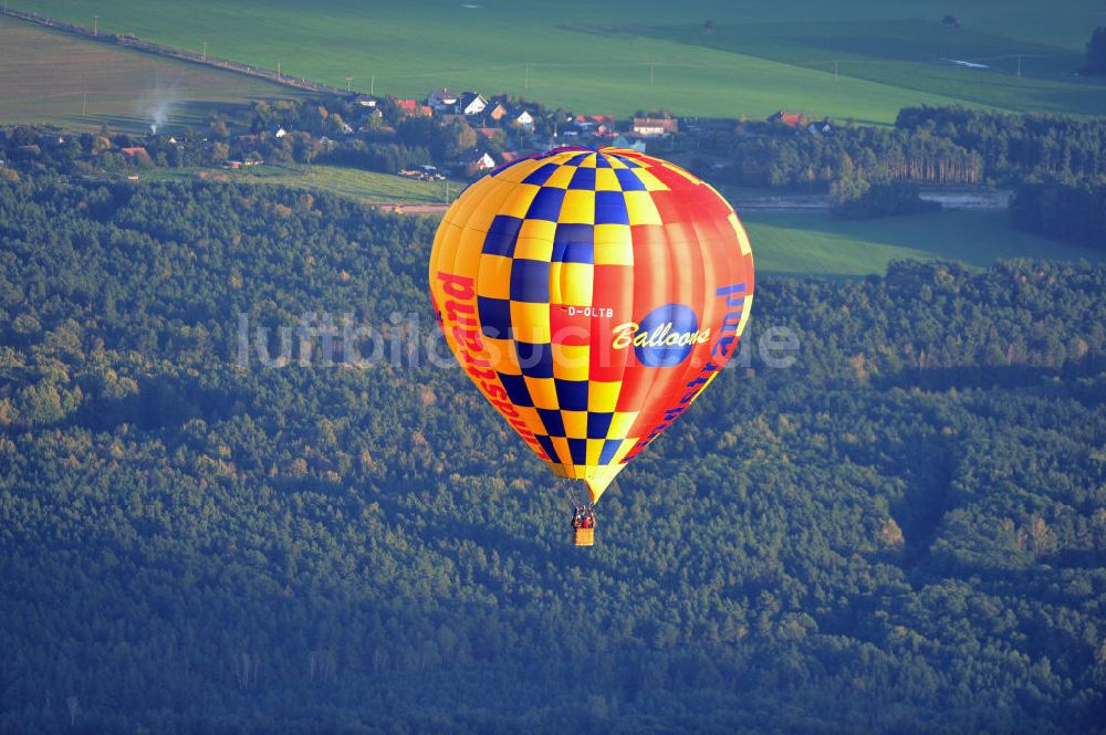 Luftbild Cottbus - Heißluftballon über Cottbus