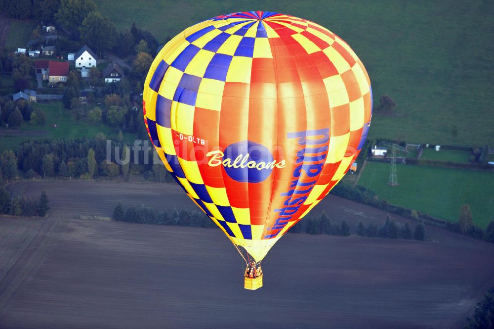 Cottbus von oben - Heißluftballon über Cottbus