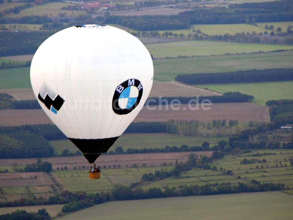 Königs Wusterhausen von oben - Heißluftballon über Königs Wusterhausen