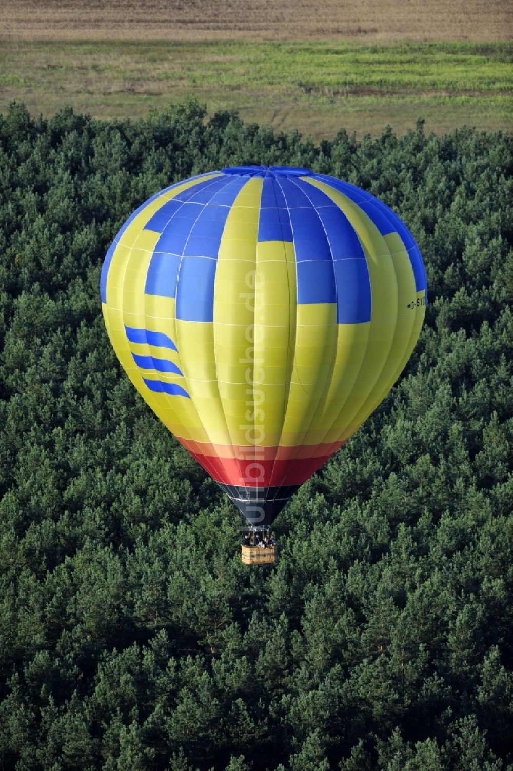 Luftaufnahme Treuenbrietzen - Heißluftballonfahrer bei Treuenbrietzen im Bundesland Brandenburg