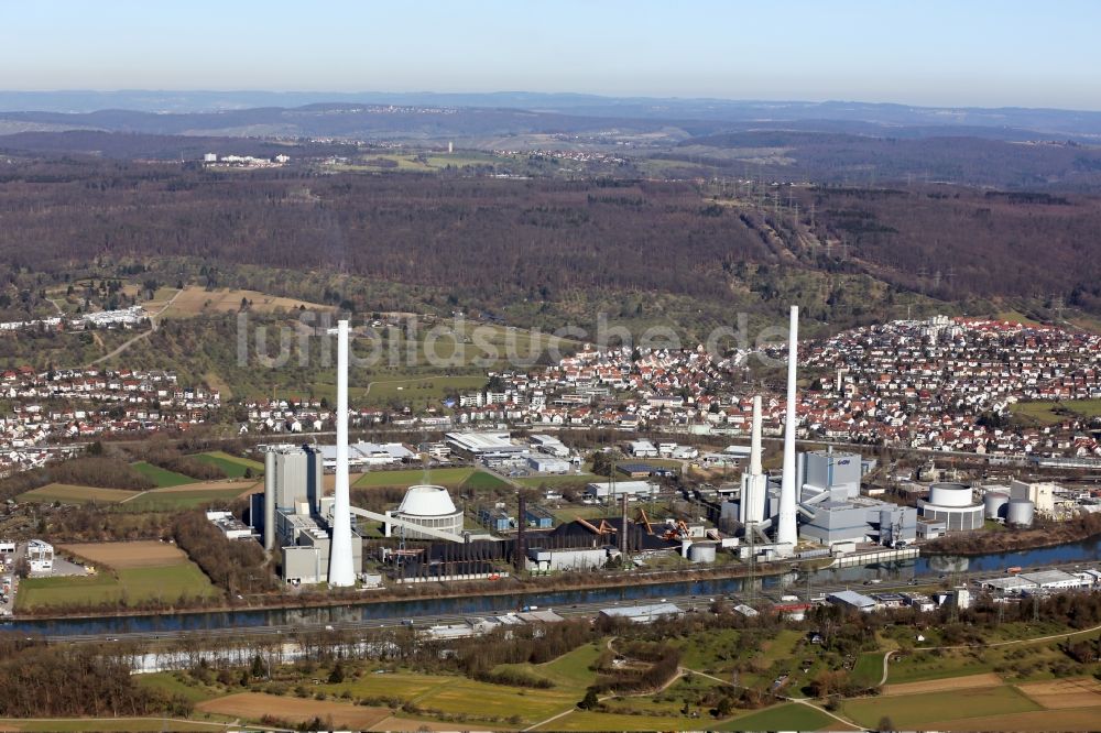 Luftbild Altbach - Heizkraftwerk Altbach - Deizisau im Bundesland Baden-Württemberg