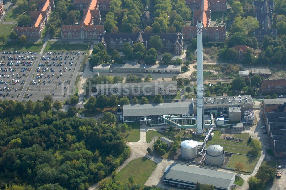 Luftaufnahme Berlin - Heizkraftwerk in Berlin-Buch