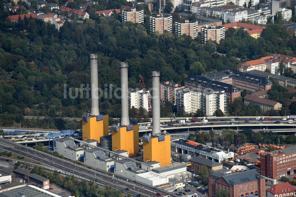 Berlin aus der Vogelperspektive: Heizkraftwerk an der Forckenbeckstraße im Bezirk Charlottenburg-Wilmersdorf