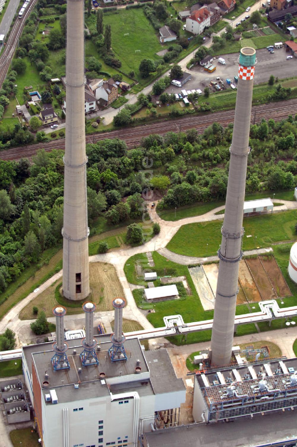 Luftaufnahme Jena - Heizkraftwerk Jena