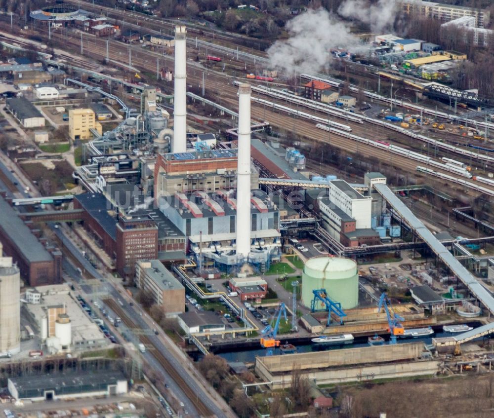 Berlin von oben - Heizkraftwerk Klingenberg an der Köpenicker Chaussee in Berlin- Rummelsburg